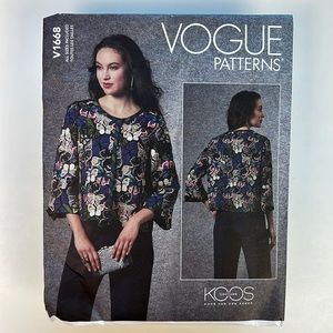 VOGUE PATTERNS V1668 Sewing Pattern Sizes: S M L XL  Koos Van Der Akker Couture